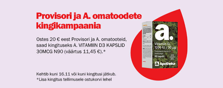 Provisor'i ja Apotheka omatoodete kingikampaania