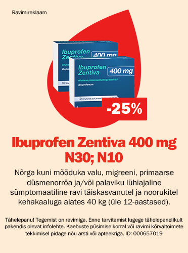 Ibuprofen zentiva pakkumine