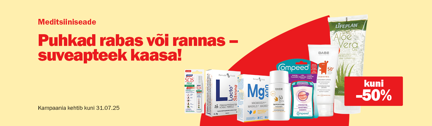Puhkad rabas või rannas – suveapteek kuni -50%