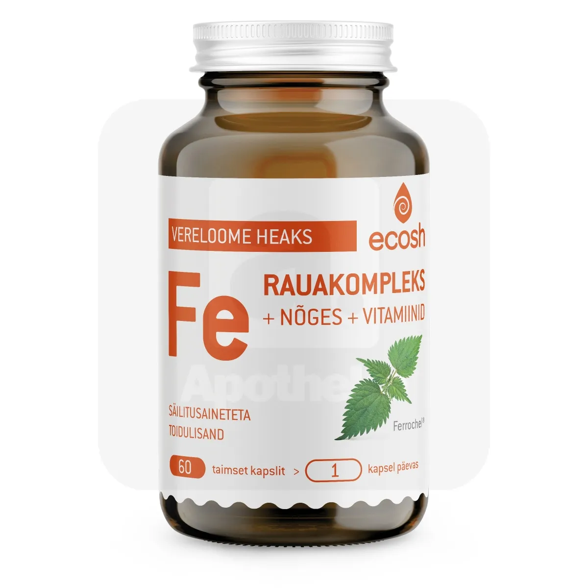 ECOSH RAUAKOMPLEKS+NÕGES+VITAMIINID KAPSLID N60 - Tootepilt