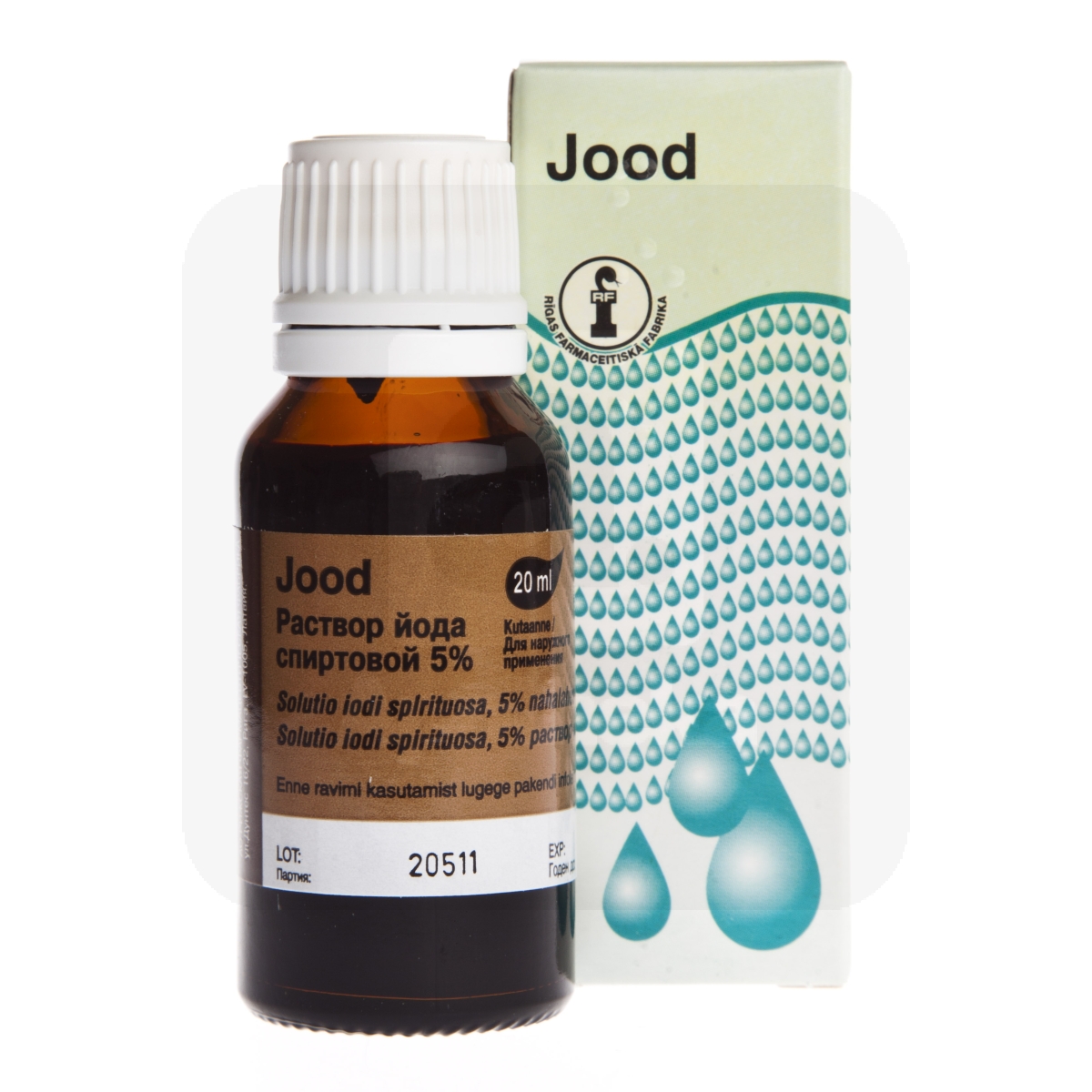 IODI SOLUTIO SPIRITUOSA NAHALAHUS 50MG/ML 20ML - Tootepilt