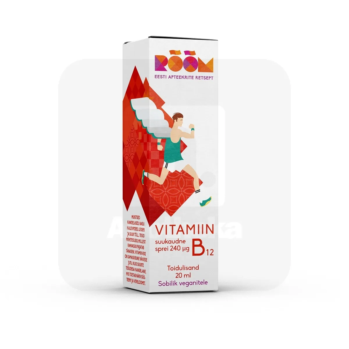 RÕÕM VITAMIIN B12 SUUKAUDNE SPREI 240 MCG 20ML - Tootepilt