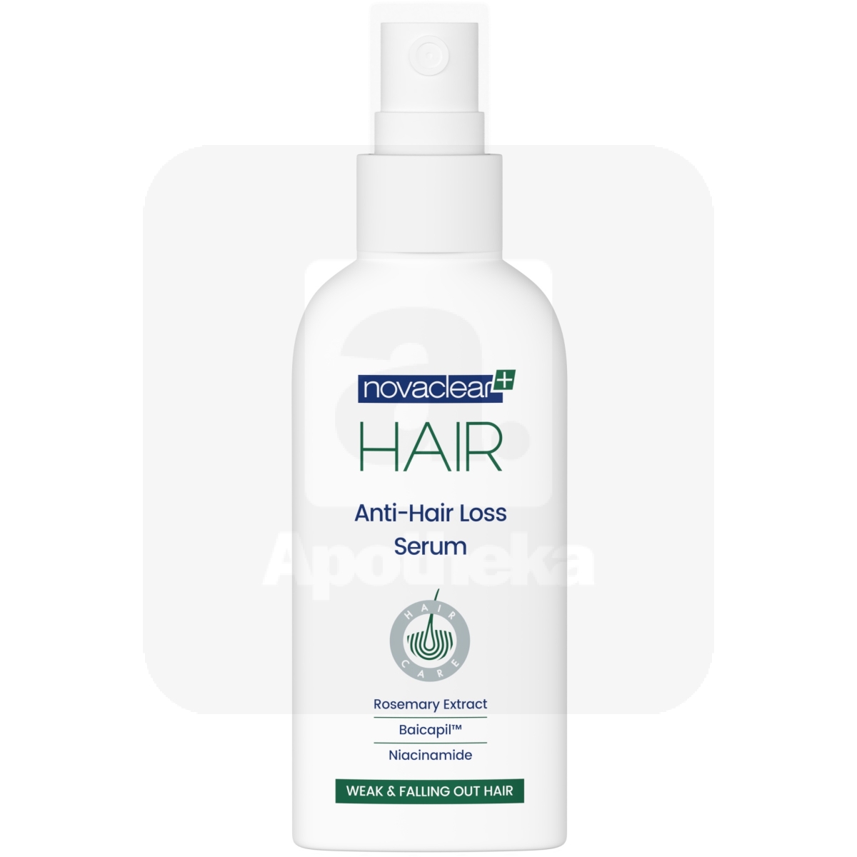 NOVACLEAR HAIR SEERUM JUUSTE VÄLJALANGEMISE VASTU 100ML - Tootepilt