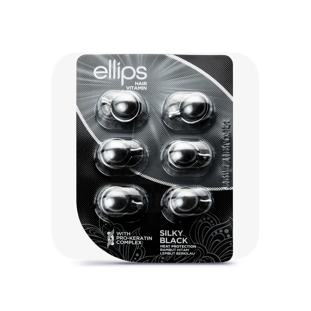 ELLIPS SILKY BLACK JUUKSEVITAMIINID PEALEMÄÄRITAVAD 1ML N6 - Tootepilt 1