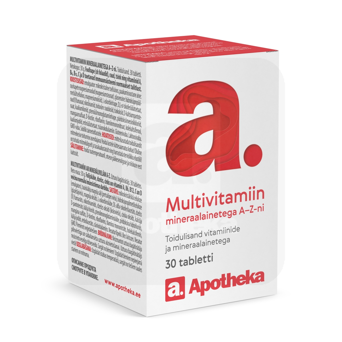 A. MULTIVITAMIIN MINERAALAINETEGA A-Z TBL N30 - Tootepilt 1