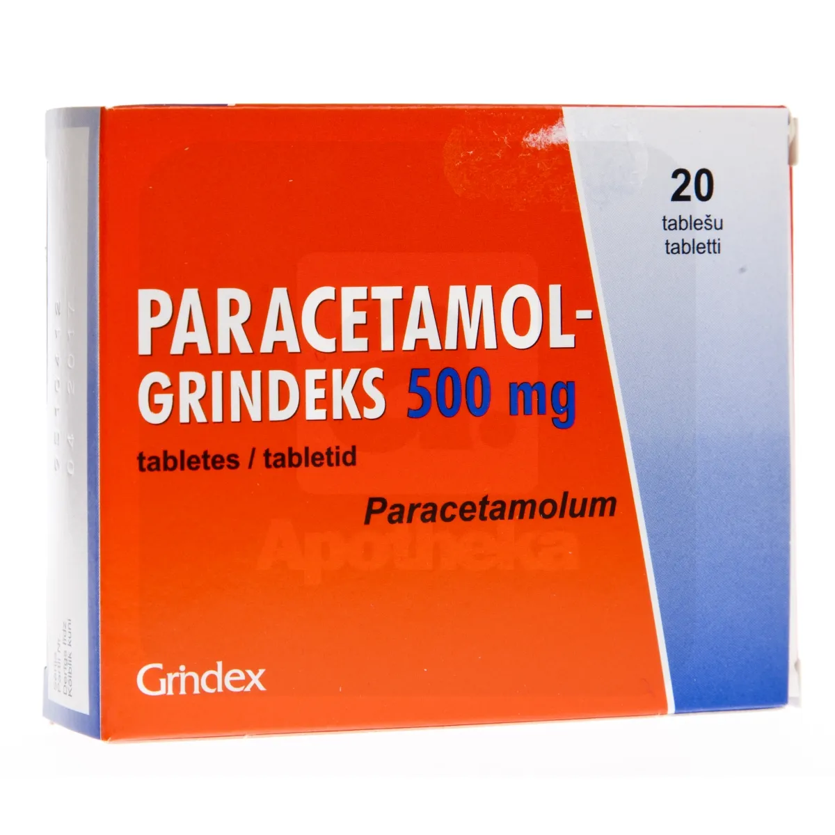 PARACETAMOL-GRINDEKS TBL 500MG N20 - Tootepilt
