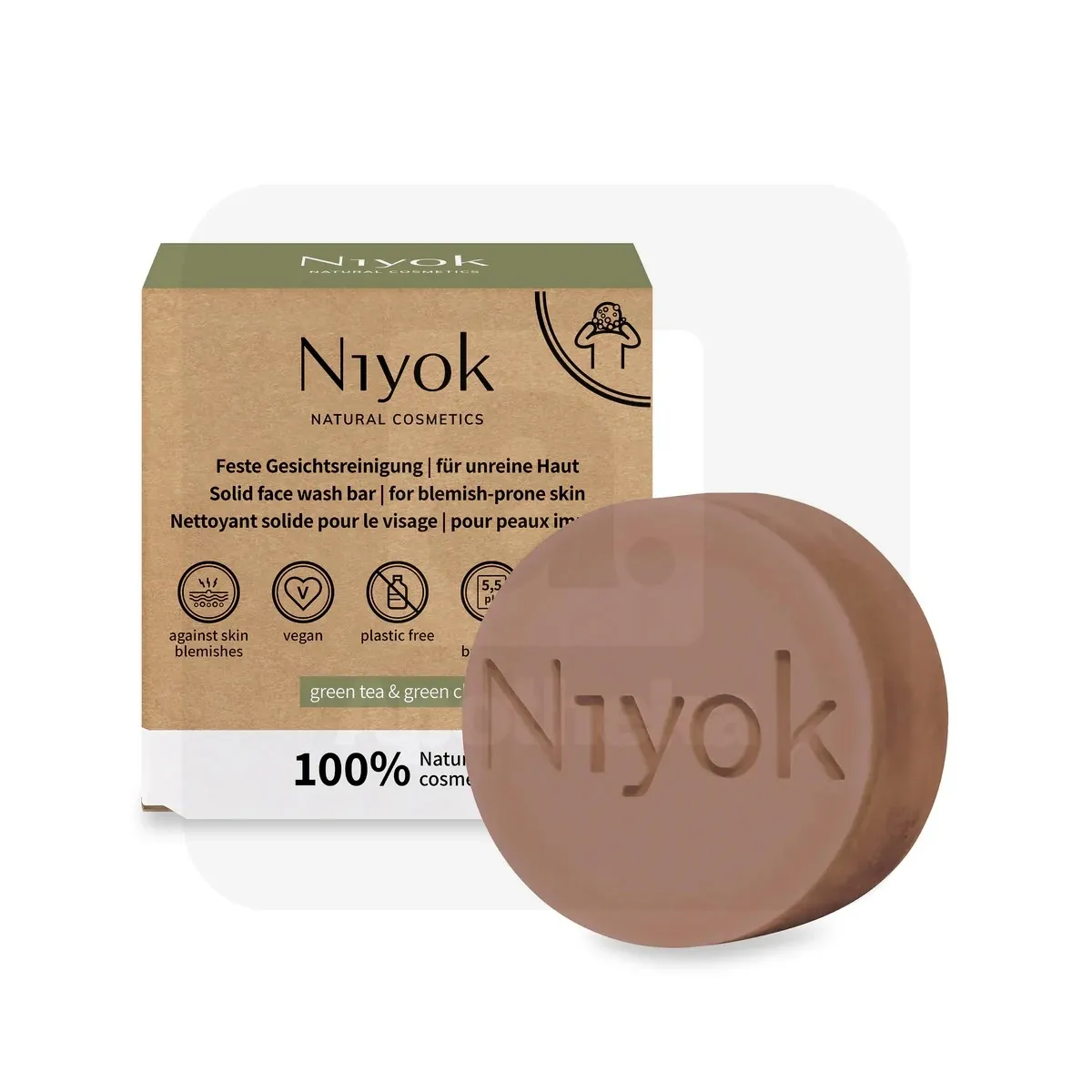 NIYOK TAHKE NÄOPUHASTUSVAHEND PROBLEEMSELE NAHALE 80G - Tootepilt