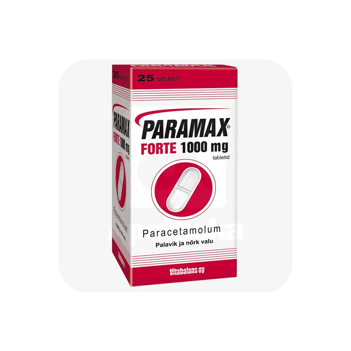 PARAMAX FORTE TBL 1000MG N25 - Tootepilt
