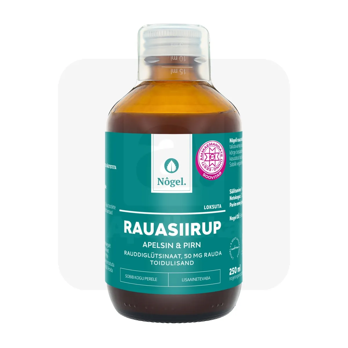 NÕGEL RAUASIIRUP 50MG 250ML - Tootepilt