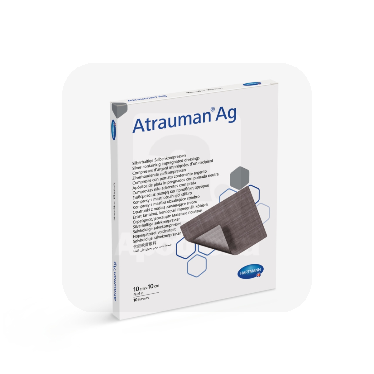 ATRAUMAN AG SALVSIDE STER 10X10CM N10