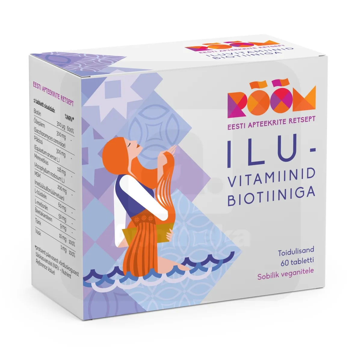 RÕÕM ILUVITAMIINID BIOTIINIGA TBL N60 - Tootepilt 1