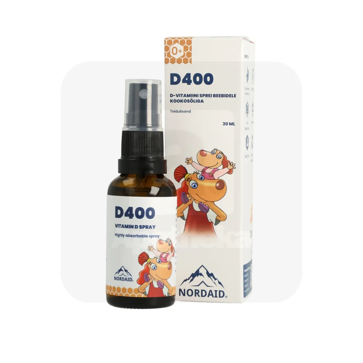 NORDAID D-VITAMIIN SUUKAUDNE SPREI BEEBIDELE 10MCG KOOKOSÕLIGA 30ML - Tootepilt