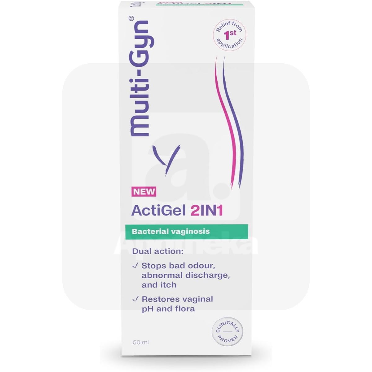 MULTI-GYN ACTIGEL 2IN1 VAGINAALGEEL 50ML - Tootepilt