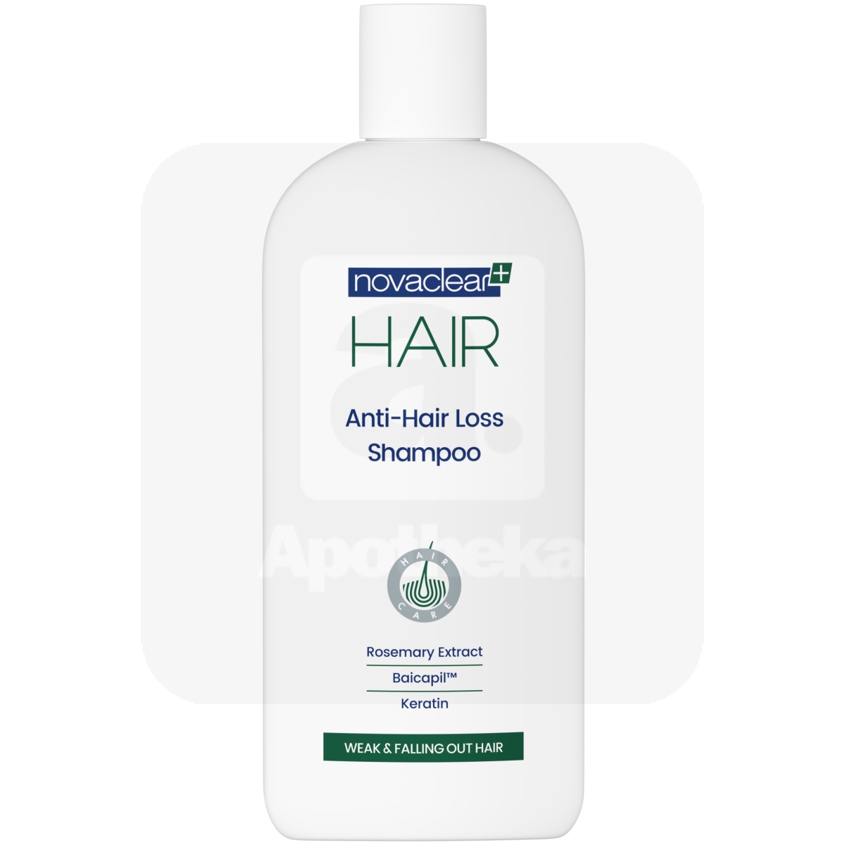 NOVACLEAR HAIR SHAMPOON JUUSTE VÄLJALANGEMISE VASTU 250ML - Tootepilt