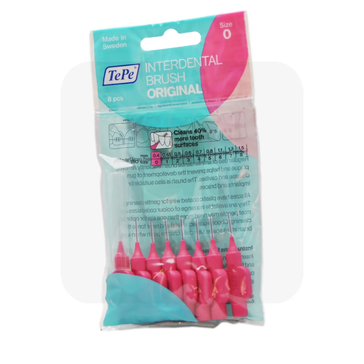 TEPE INTERDENTAALHARJAD NR.0 (0,4MM) N8 - Tootepilt