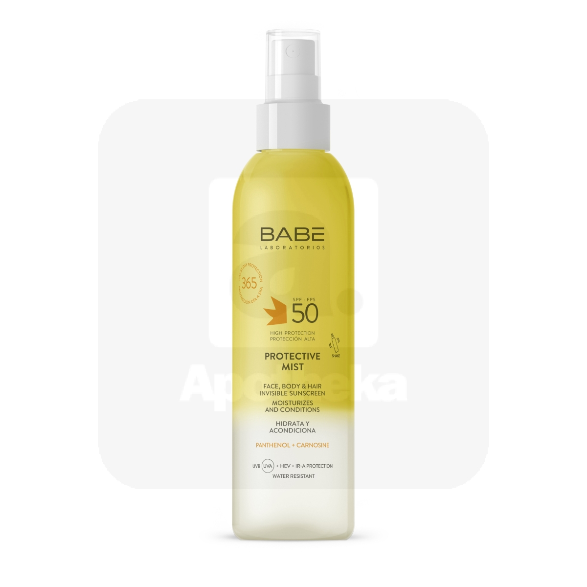 BABE PÄIKESEKAITSE SPREI NÄOLE, JUUSTELE, KEHALE SPF50 150ML - Tootepilt