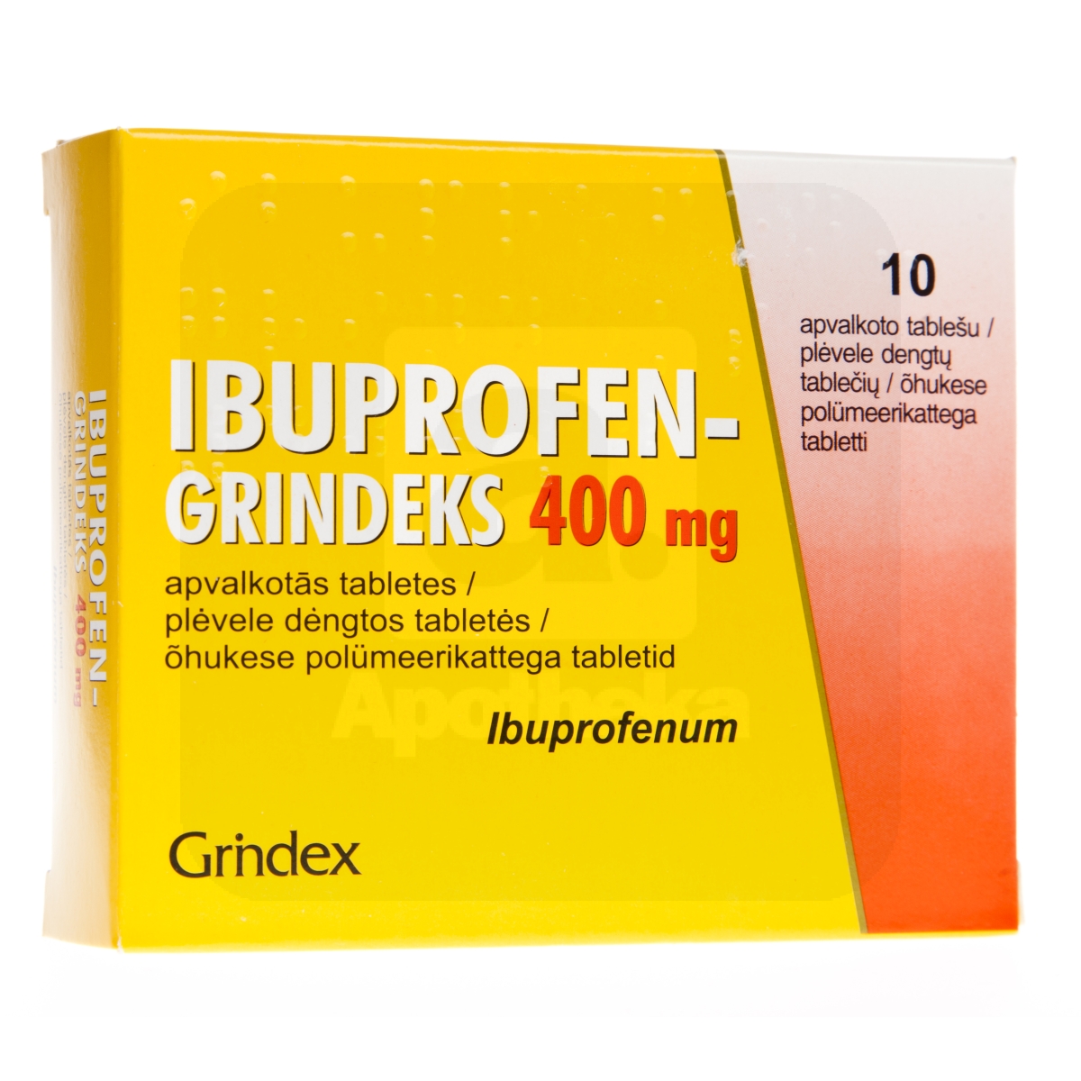 IBUPROFEN-GRINDEKS TBL 400MG N10 - Tootepilt