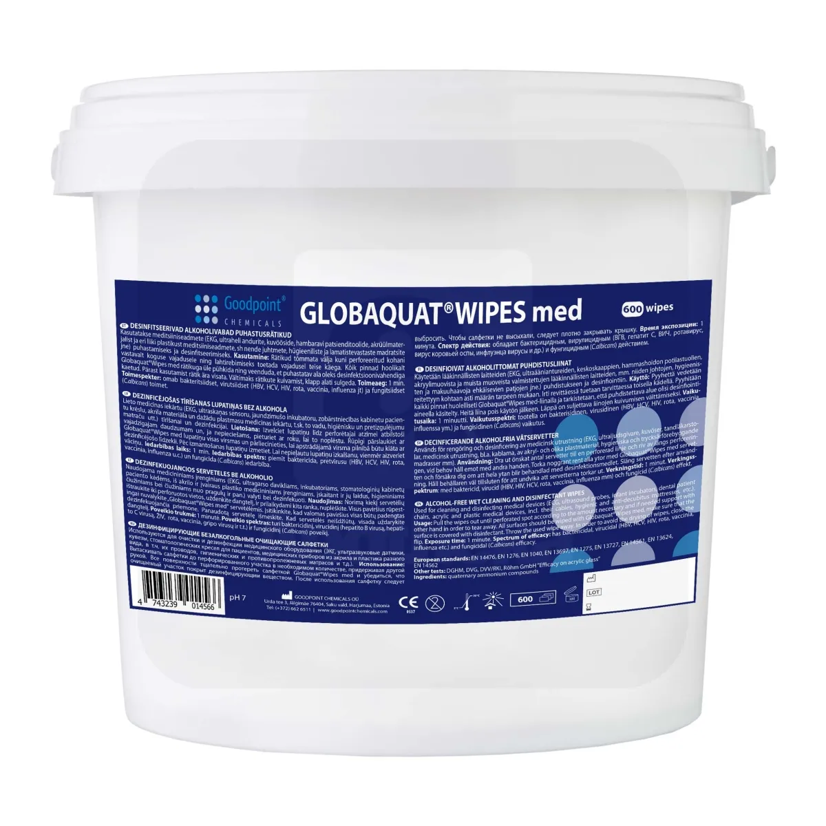GLOBAQUAT WIPES MED 600TK (PINDADE KIIR DES VAHEND) - Tootepilt