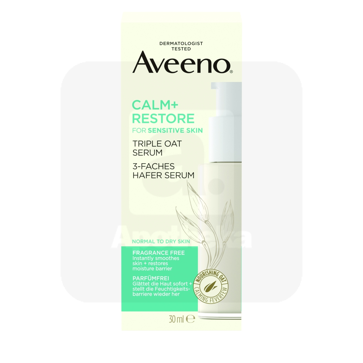 AVEENO CALM+RESTORE NÄOSEERUM 30ML - Tootepilt