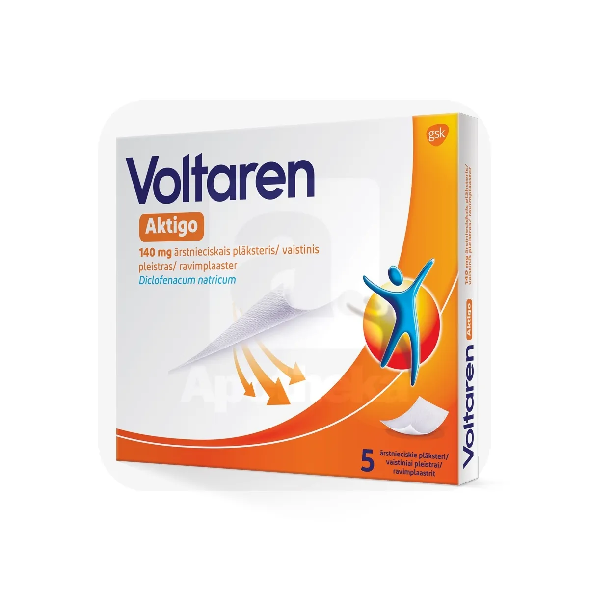 VOLTAREN AKTIGO RAVIMPLAASTER 140MG N5 - Tootepilt