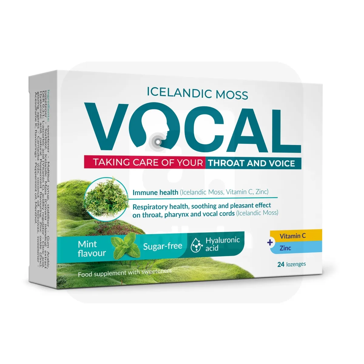 VOCAL MINT IMEMISTABLETID HÜALUROONHAPPEGA N24 - Tootepilt
