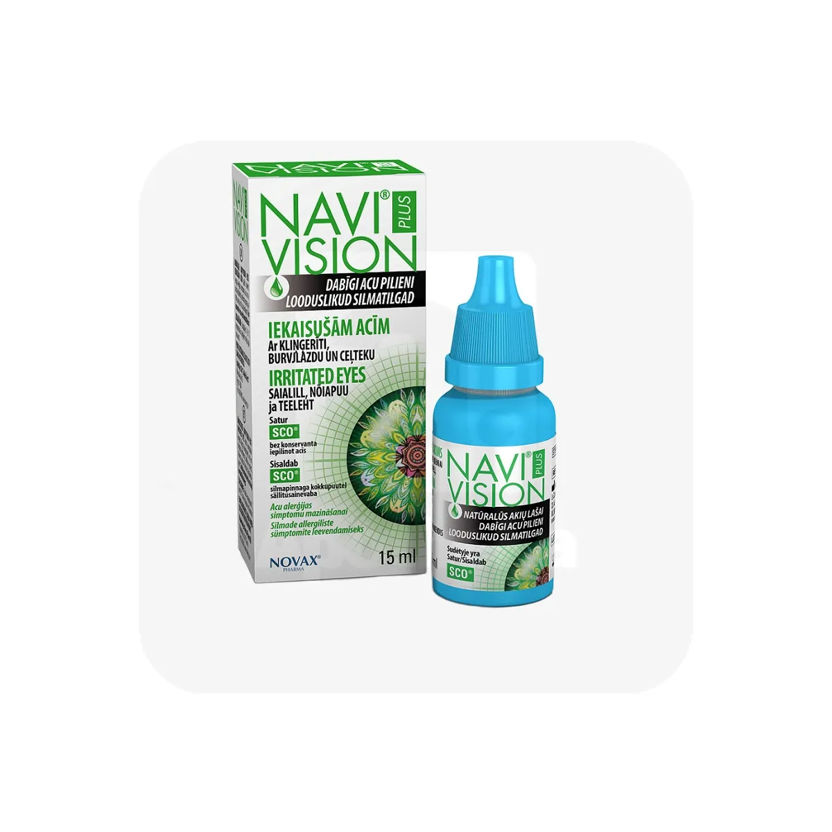 NAVI VISION PLUS IRRITATED EYES SILMATILGAD 15ML - Tootepilt