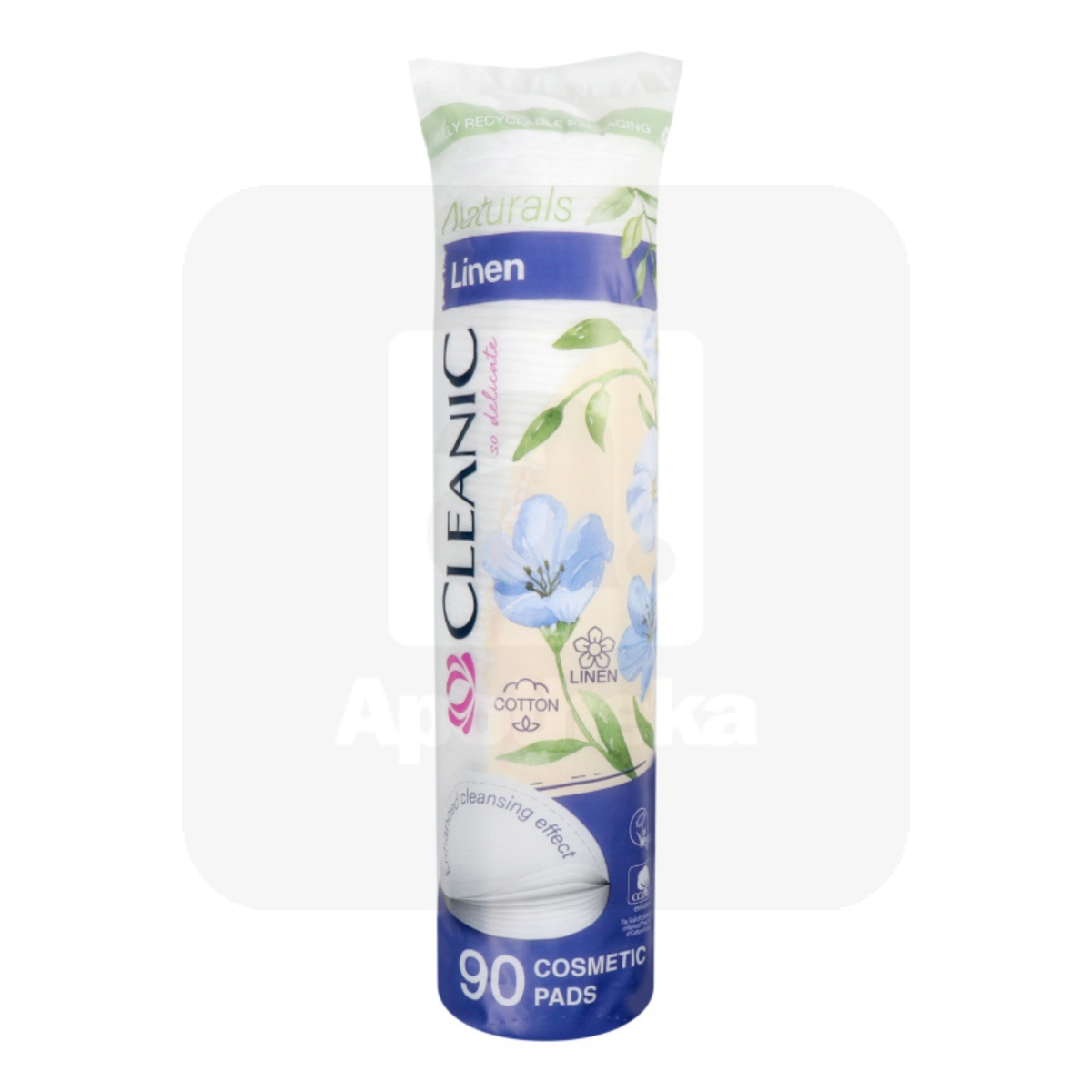 CLEANIC NATURALS LINEN VATIPADJAD N90 - Tootepilt