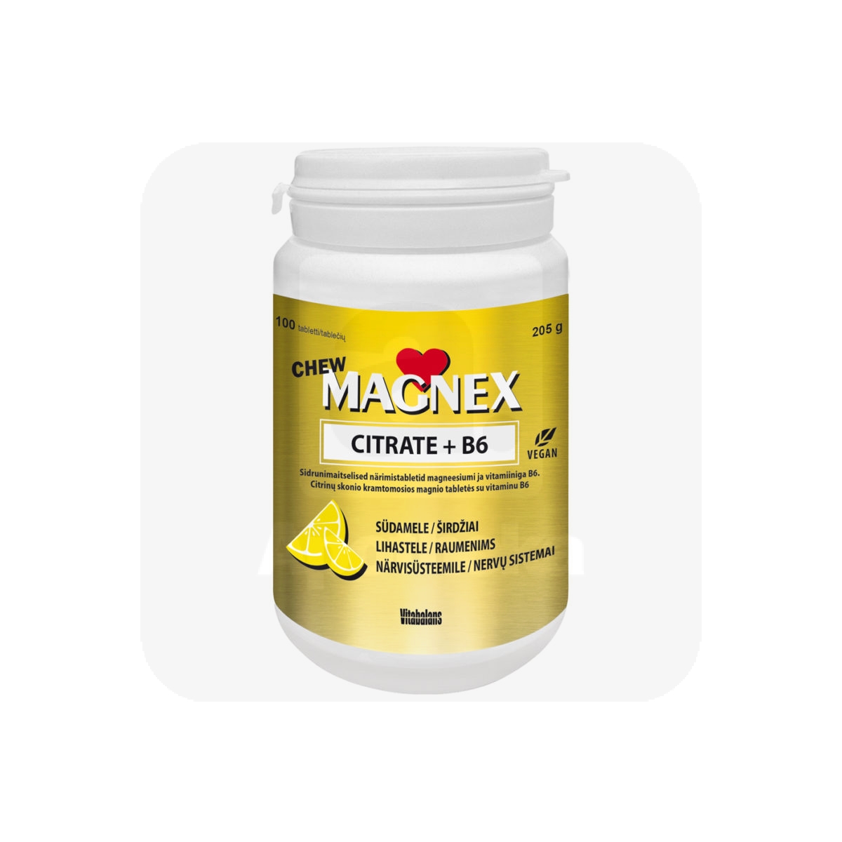 MAGNEX CITRATE+VITAMIIN B6 NÄRIMISTBL 375MG N100