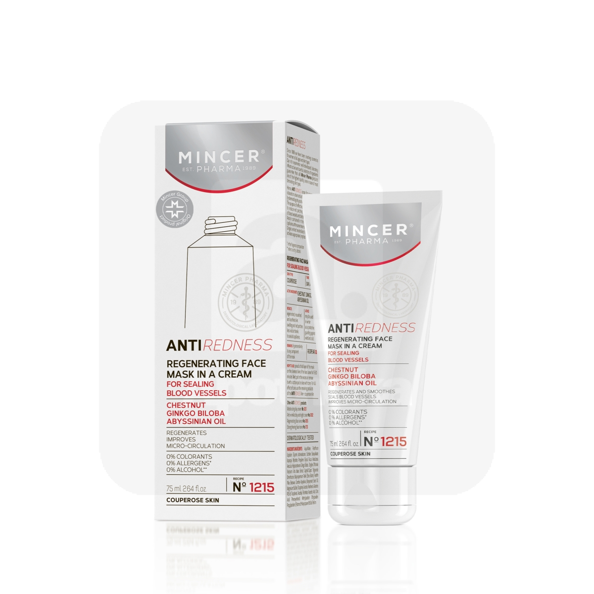 MINCER PHARMA REDNESS KREEMMASK PUNETUSVASTANE 75ML - Tootepilt