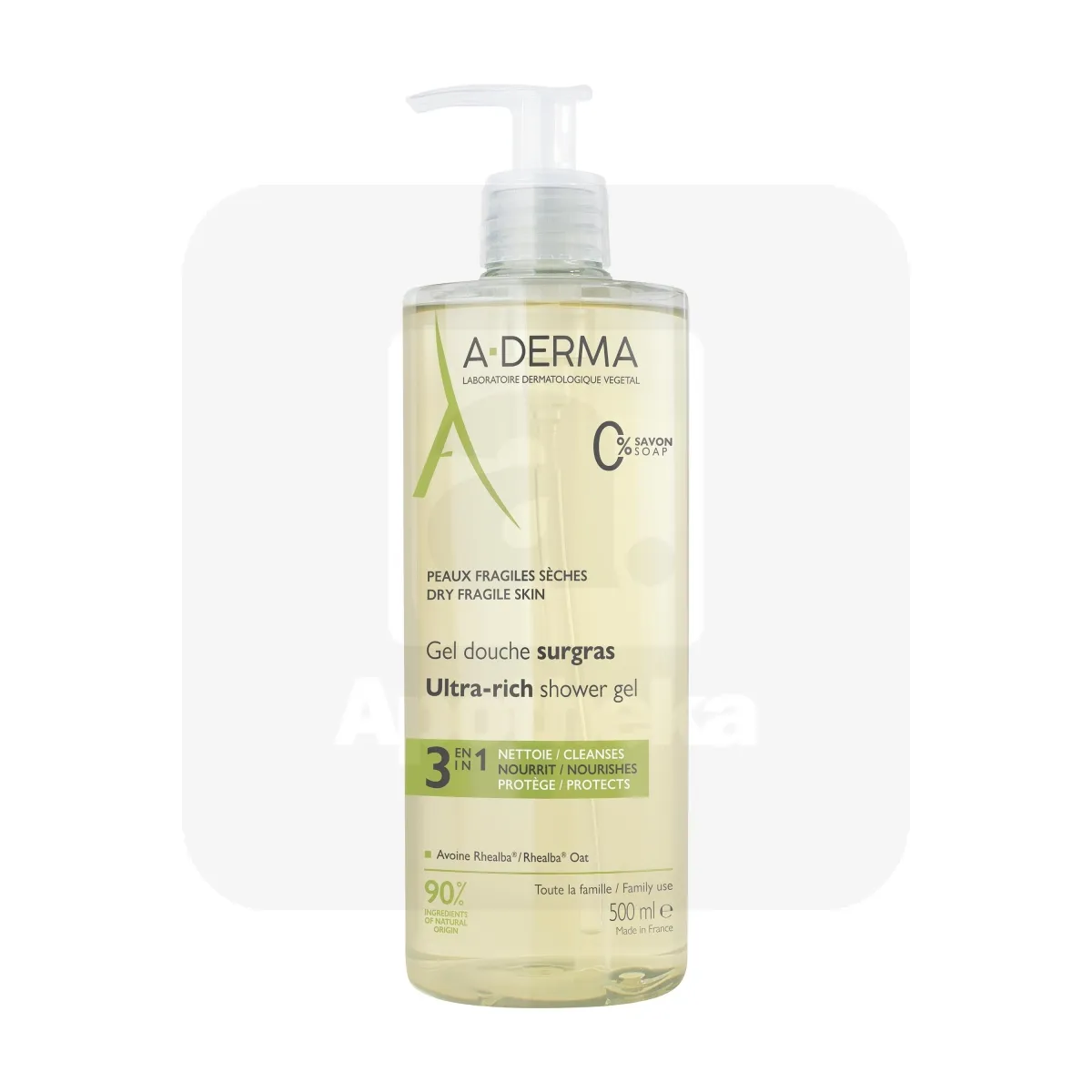 A-DERMA DUSHIGEEL KAERAEKSTRAKTIGA 500ML - Tootepilt