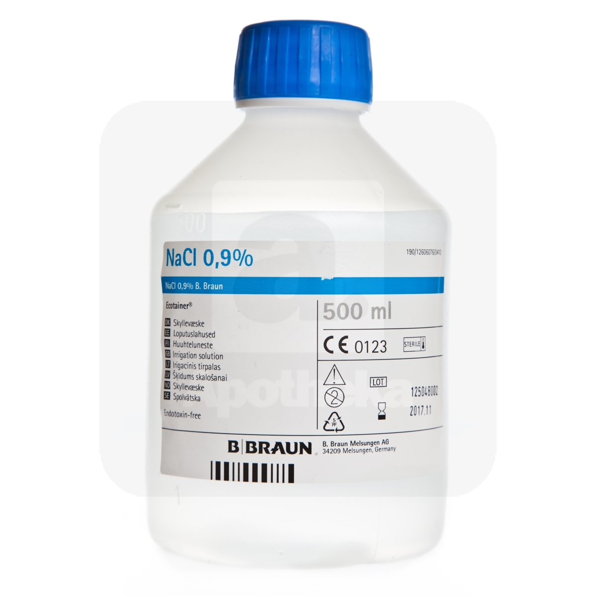 NATRII CHLORIDUM SOL 0,9% 500ML (LOPUTUSLAHUS) (B.B.) - Tootepilt