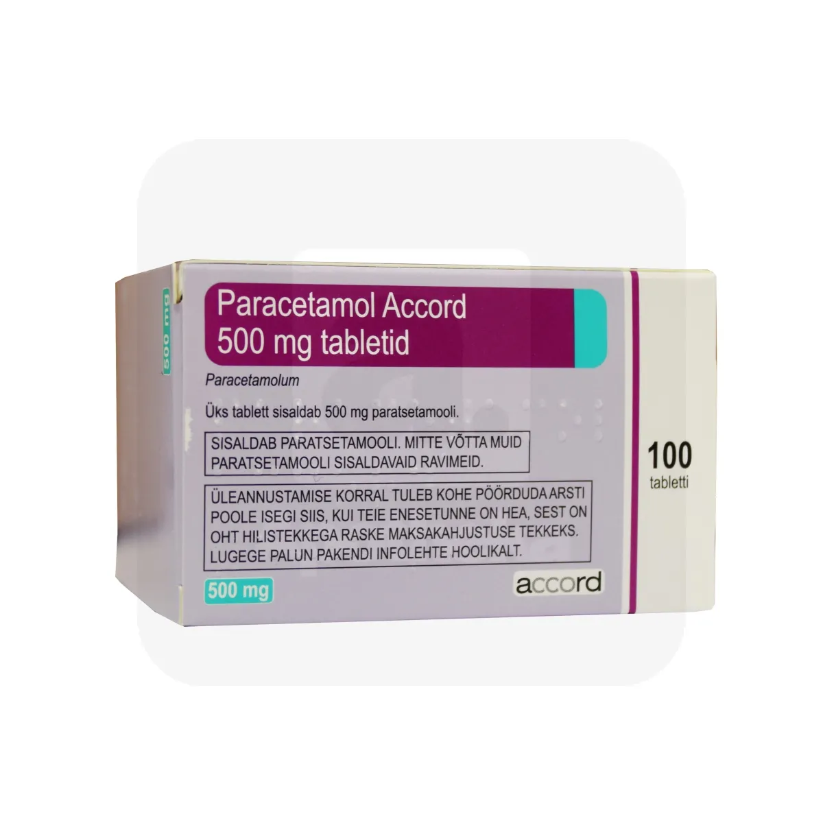 PARACETAMOL ACCORD TBL 500MG N100 - Tootepilt