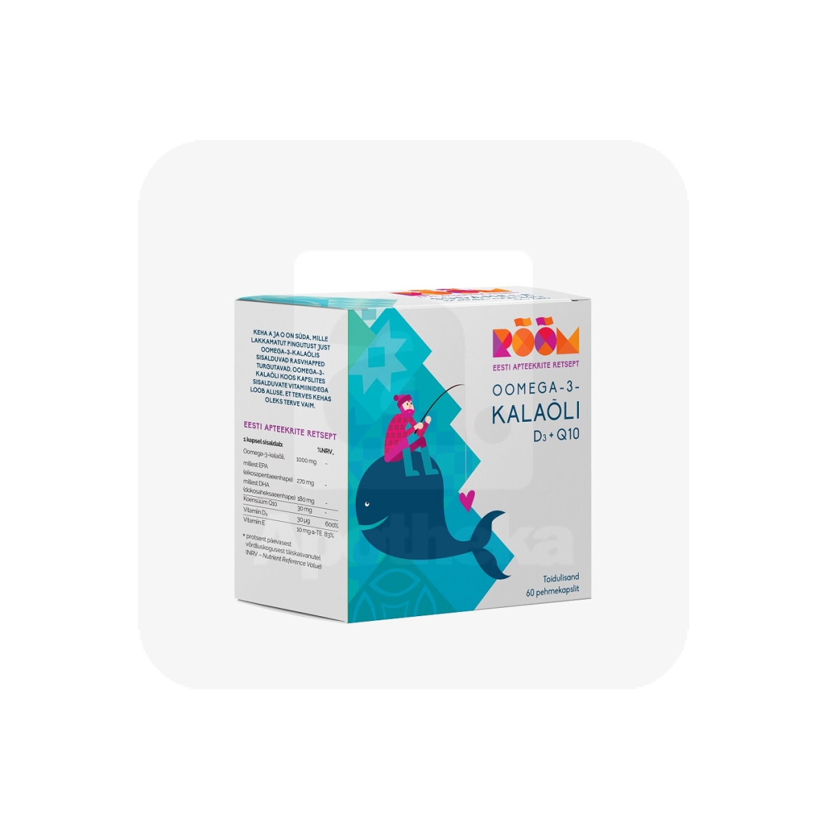RÕÕM OOMEGA-3-KALAÕLI D3 + Q10 KAPSLID N60