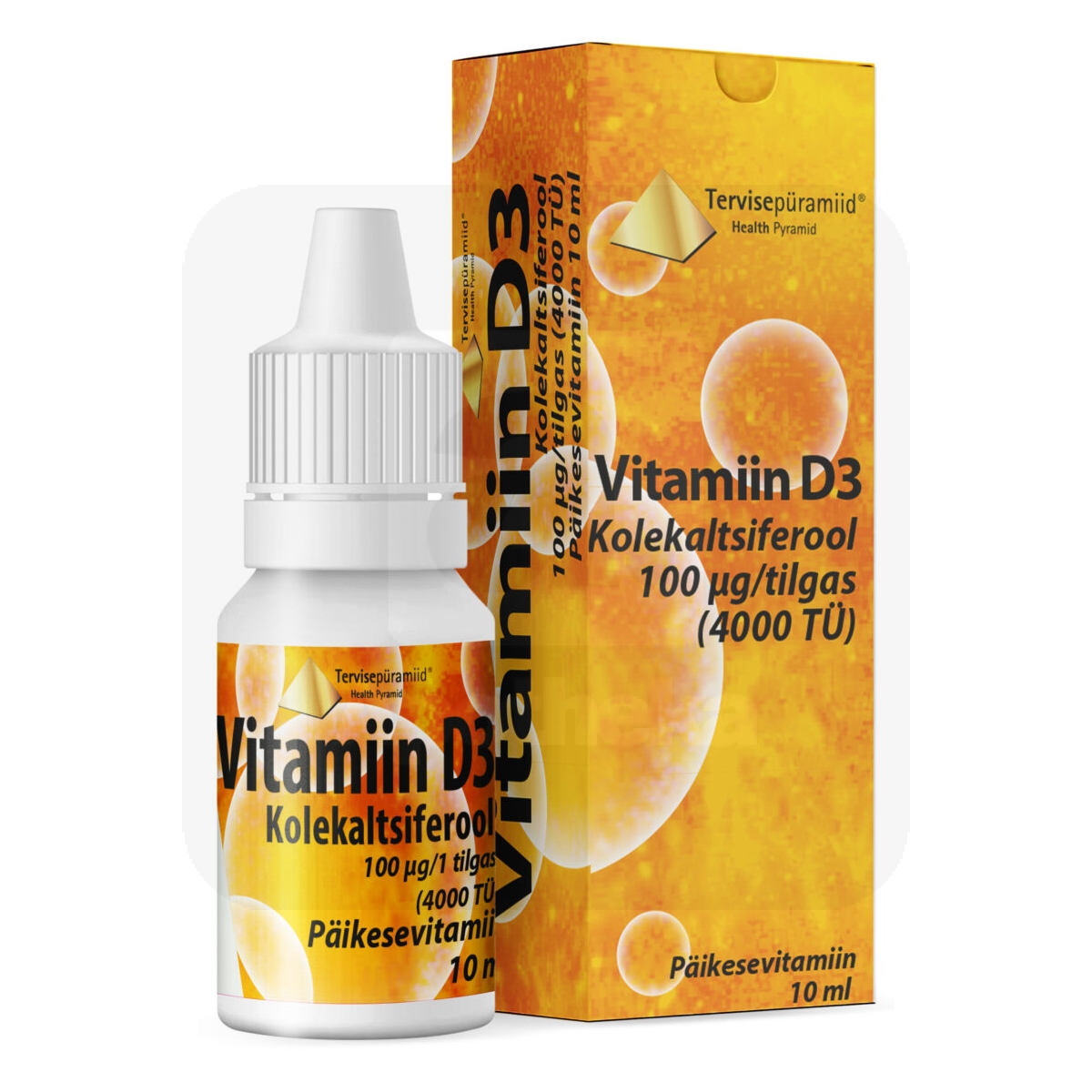 TERVISEPÜRAMIID VIT. D3 TILGAD 100MCG/TILGAS 10ML - Tootepilt