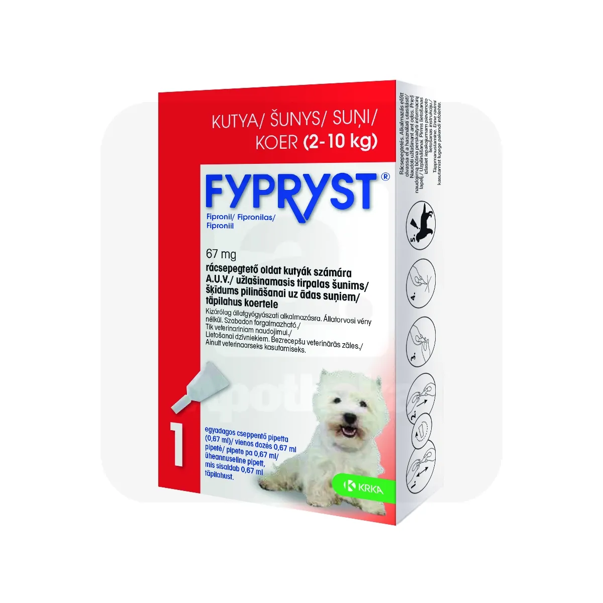 FYPRYST TÄPILAHUS 67MG/0,67ML 0,67ML N1 (2-10KG) - Tootepilt