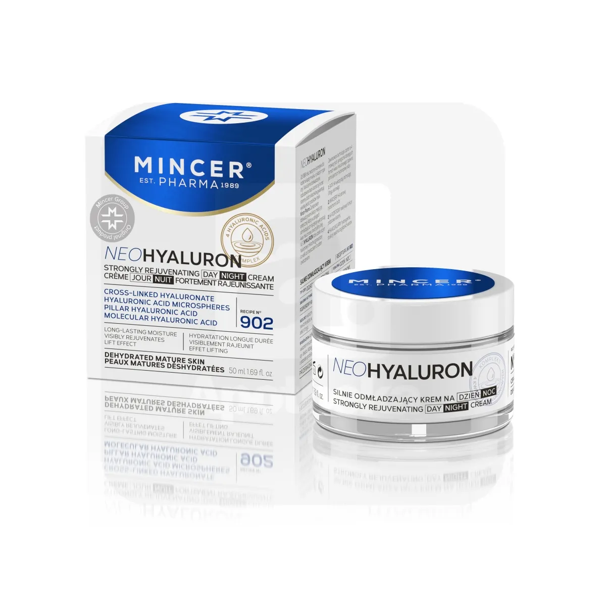MINCER PHARMA NEO HYALURON PÄEVA-JA ÖÖKREEM UUENDAV 50ML - Tootepilt