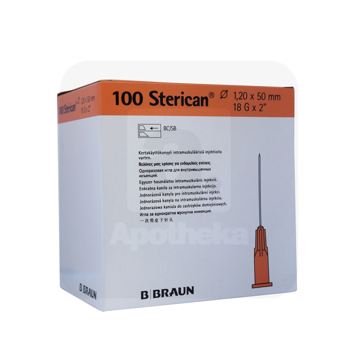 SÜSTLANÕELAD 18G (1,2X50MM) STERICAN N100 ROOSA - Tootepilt