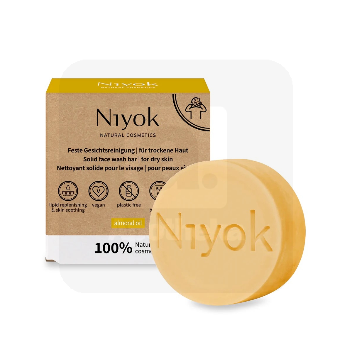NIYOK TAHKE NÄOPUHASTUSVAHEND KUIVALE NAHALE 80G - Tootepilt