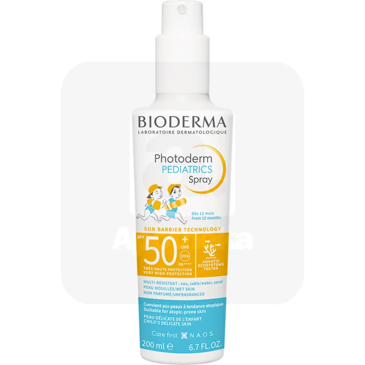 BIODERMA PHOTODERM PÄIKESEKAITSESPREI LASTELE SPF50+ 200ML - Tootepilt