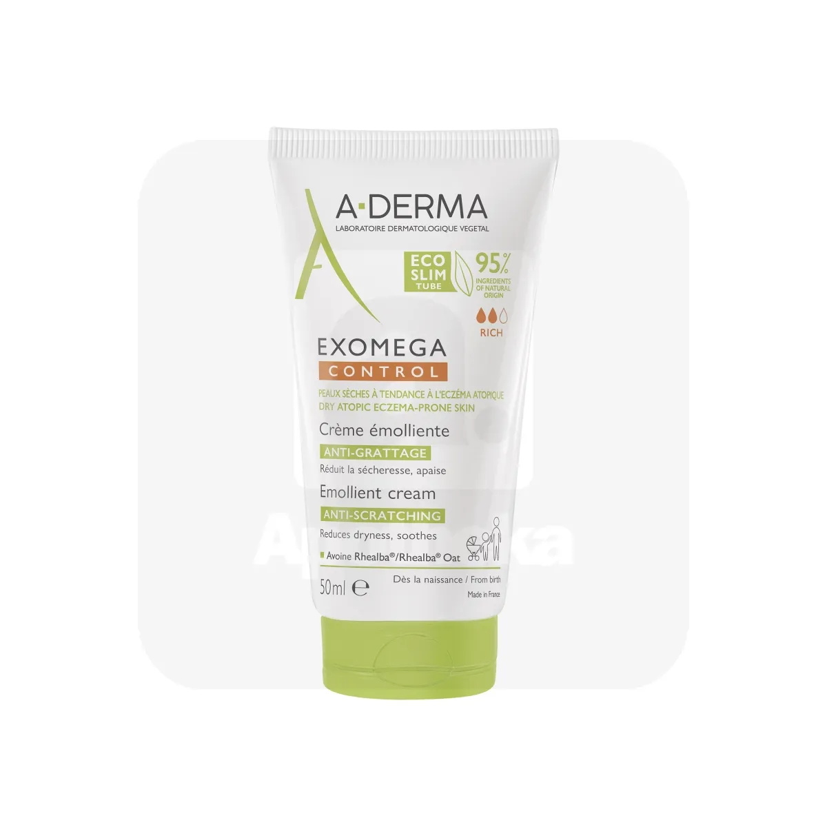 A-DERMA EXOMEGA CONTROL KREEM ATOOPILISELE NAHALE 50ML - Tootepilt