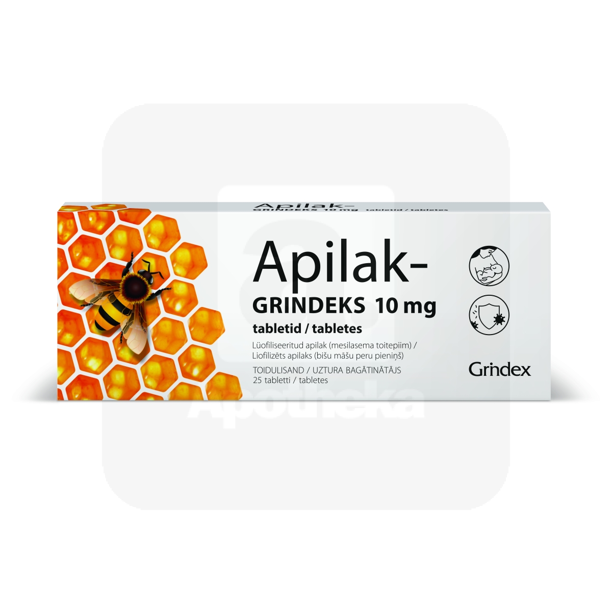 APILAK-GRINDEKS TBL 10MG N25 - Tootepilt