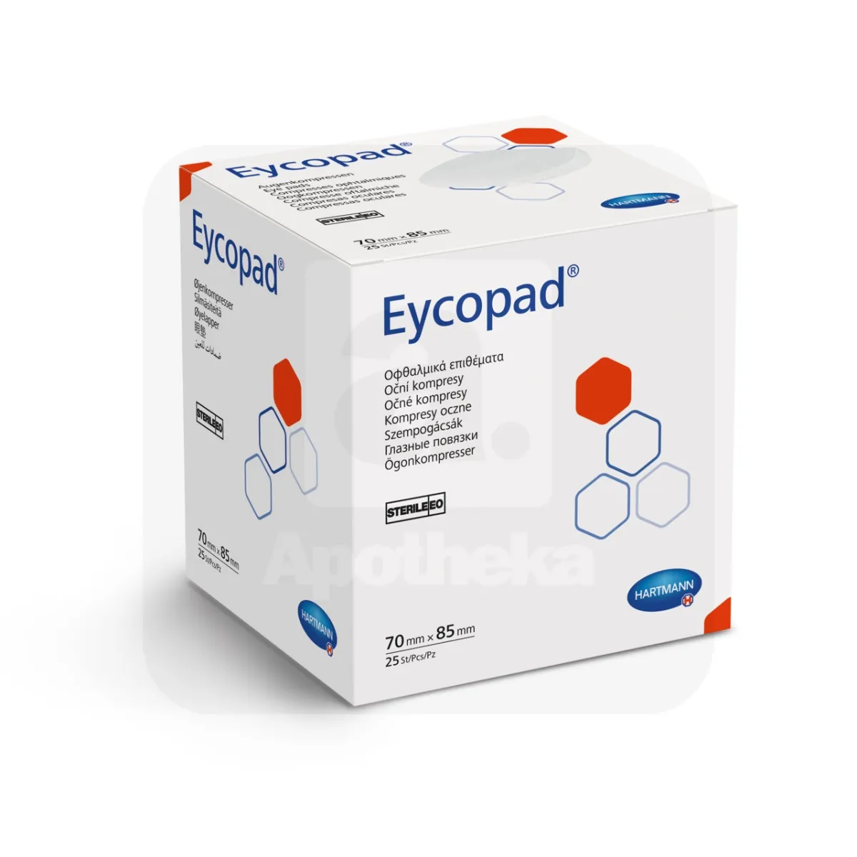 EYCOPAD SILMASIDE STERIILNE 70X85MM N25 - Tootepilt
