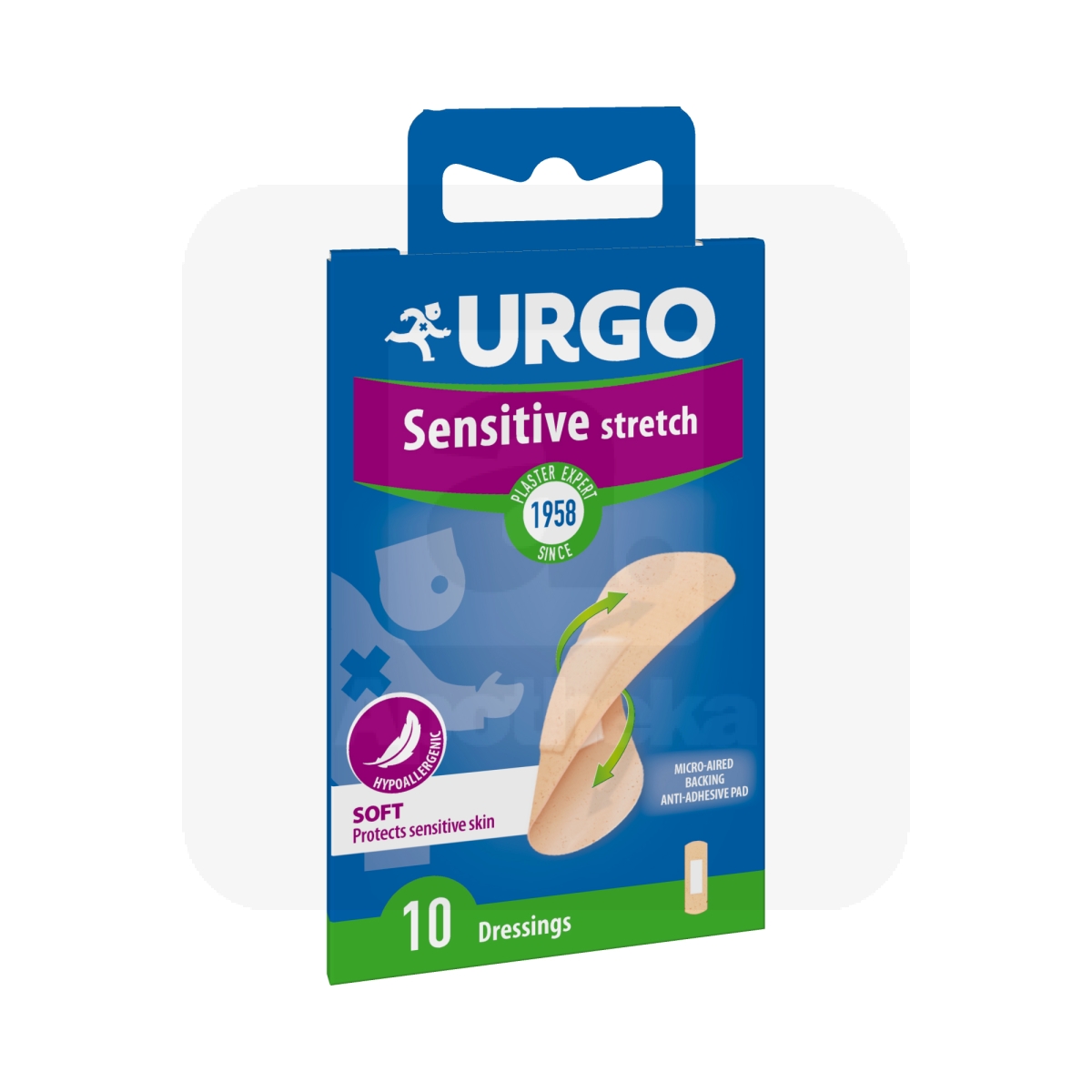 URGO PLAASTER SENSITIVE STRETCH (2X7,2CM) N10 - Tootepilt