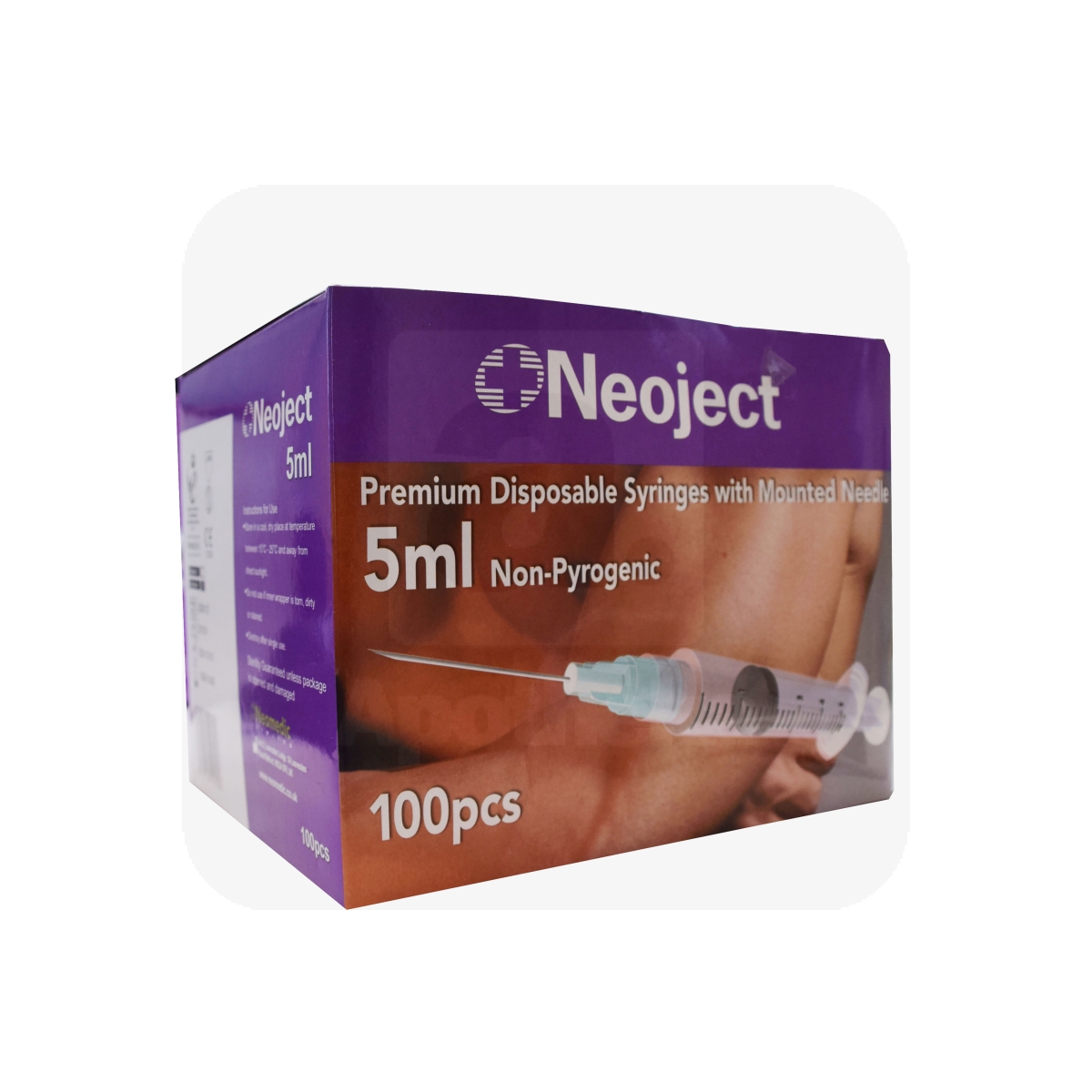 SÜSTAL NÕELAGA NEOJECT 5ML 3 OSALINE (23G) N100 /LUER LOCK/ - Tootepilt