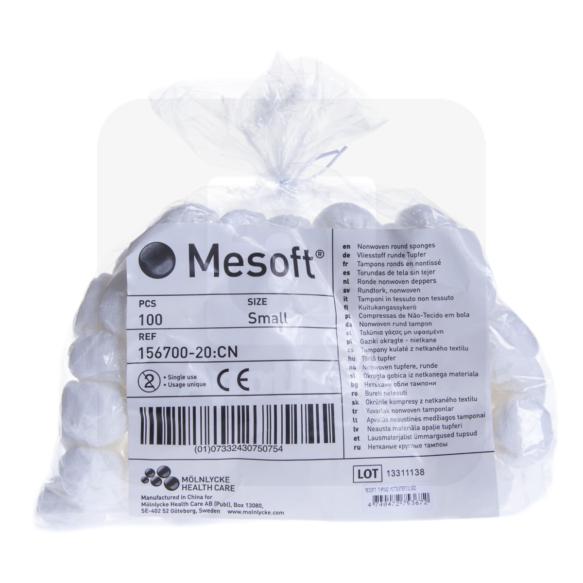 MESOFT TUPSUD MITTESTERIILSED VÄIKESED N100 - Tootepilt
