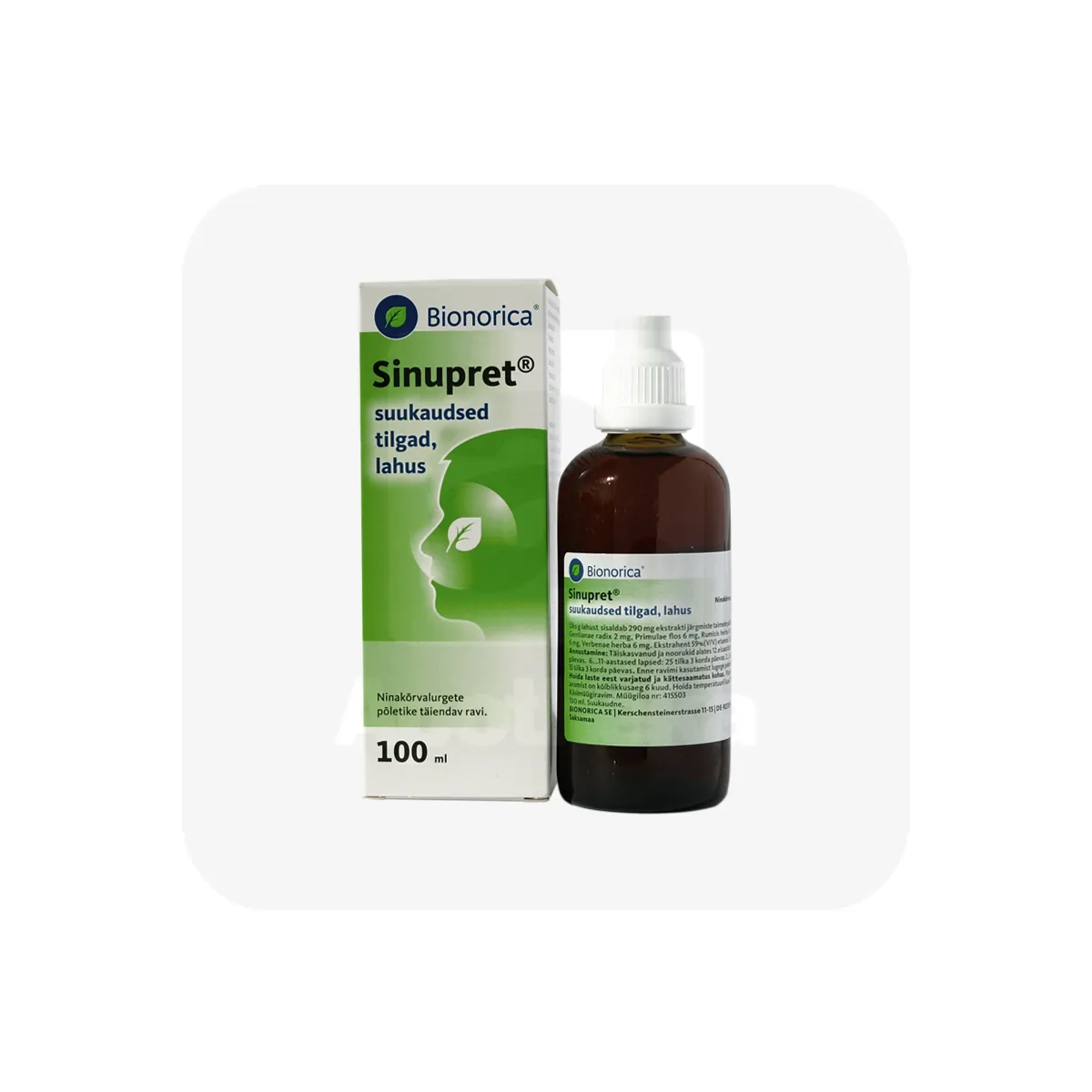 SINUPRET 2MG+6MG+6MG+6MG+6MG/G 100ML SUUKAUDSED TILGAD - Tootepilt