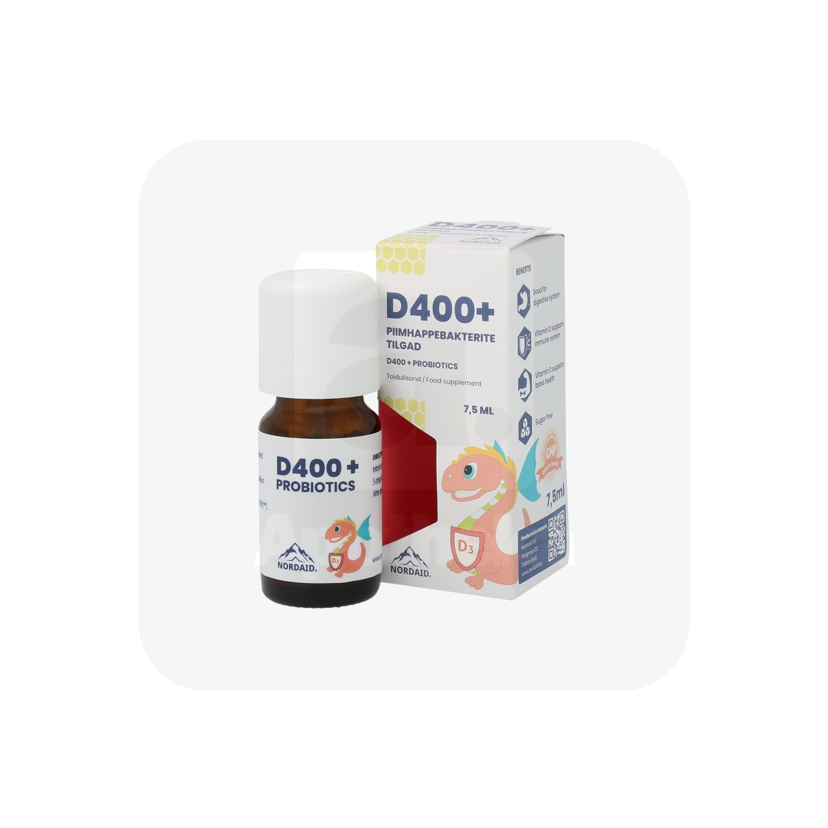 NORDAID D-VITAMIINI JA PIIMHAPPEBAKTERITE TILGAD D400 7,5ML - Tootepilt
