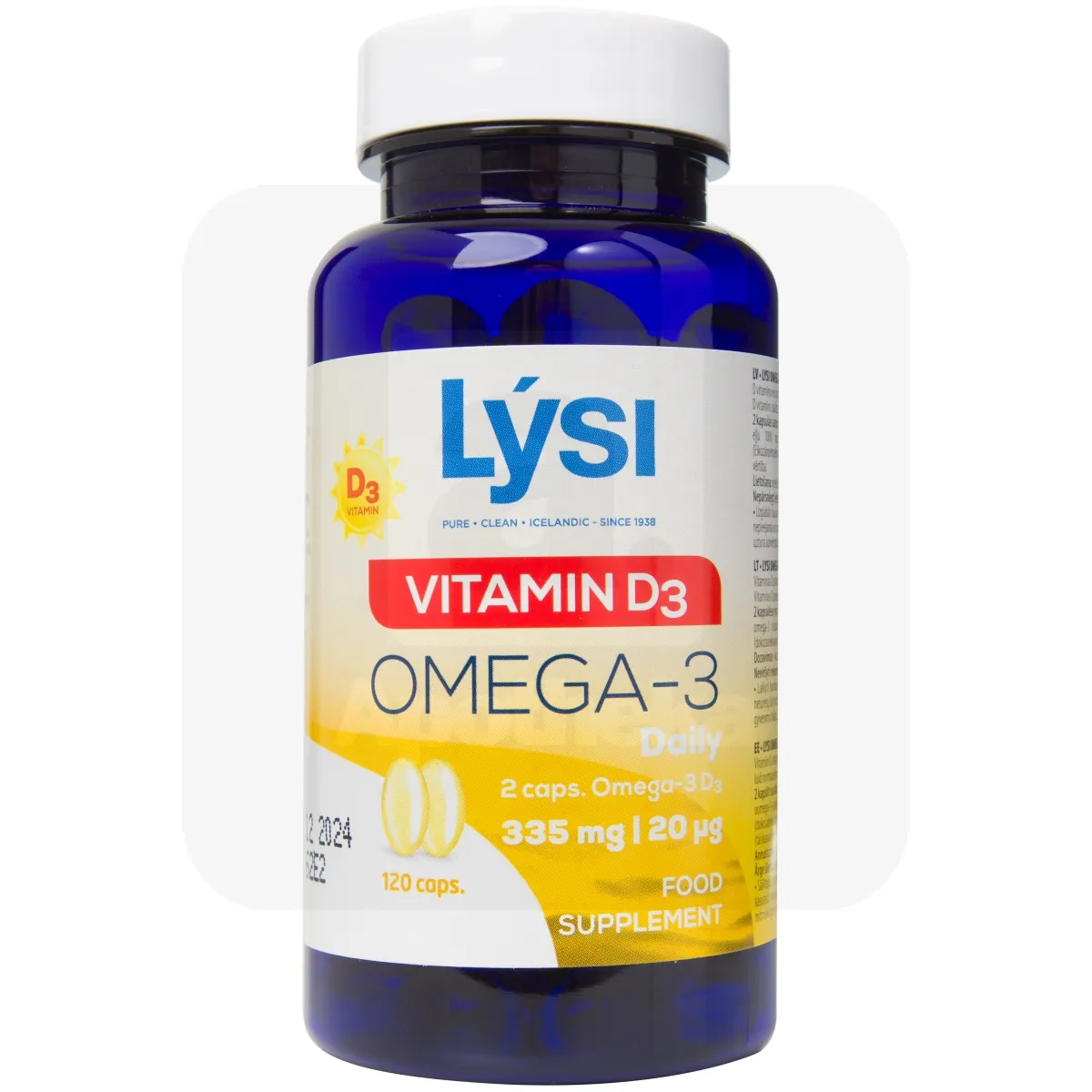 LYSI OMEGA-3+VITAMIIN D3 KAPSLID N120 - Tootepilt