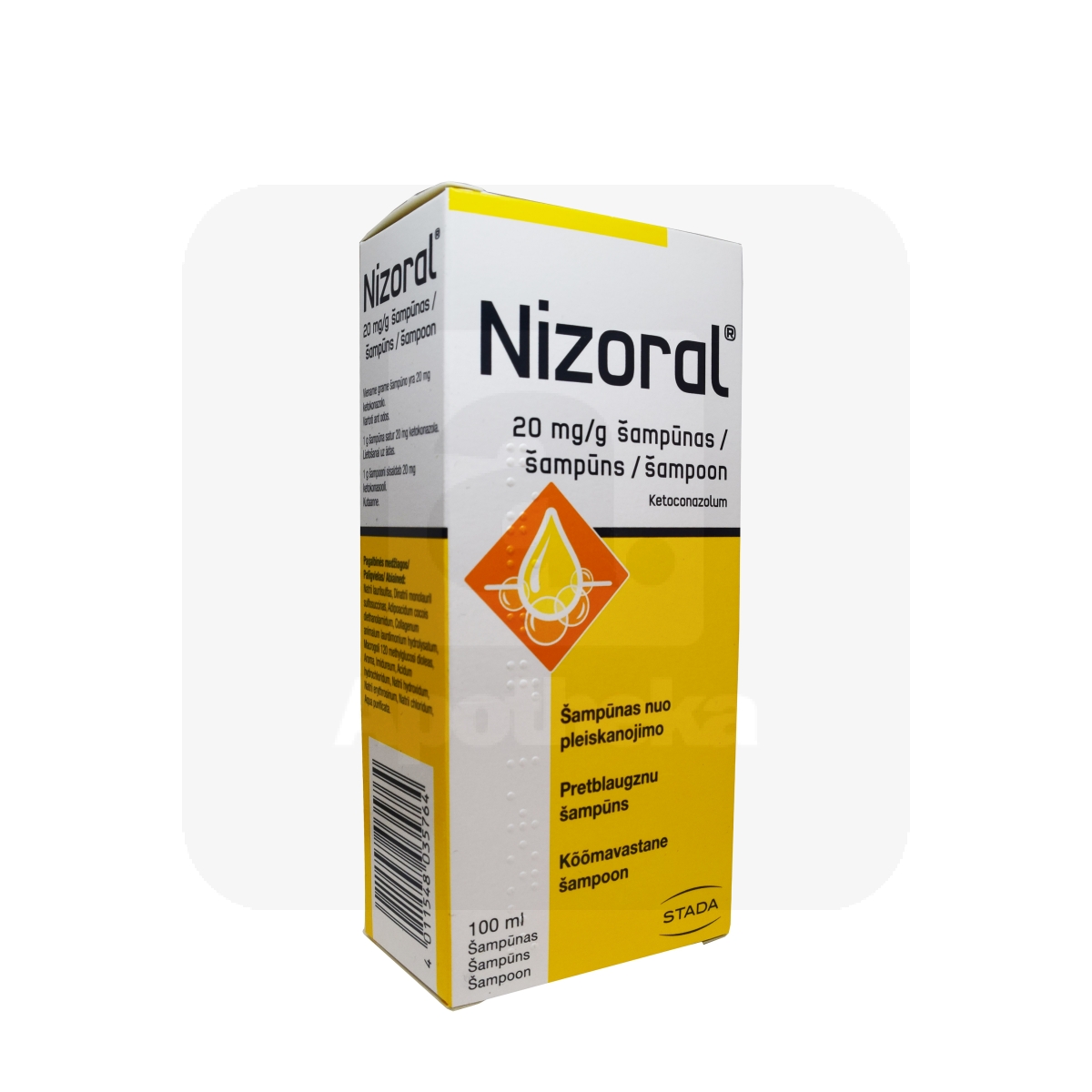 NIZORAL SHAMPOON 20MG/G 100ML - Tootepilt