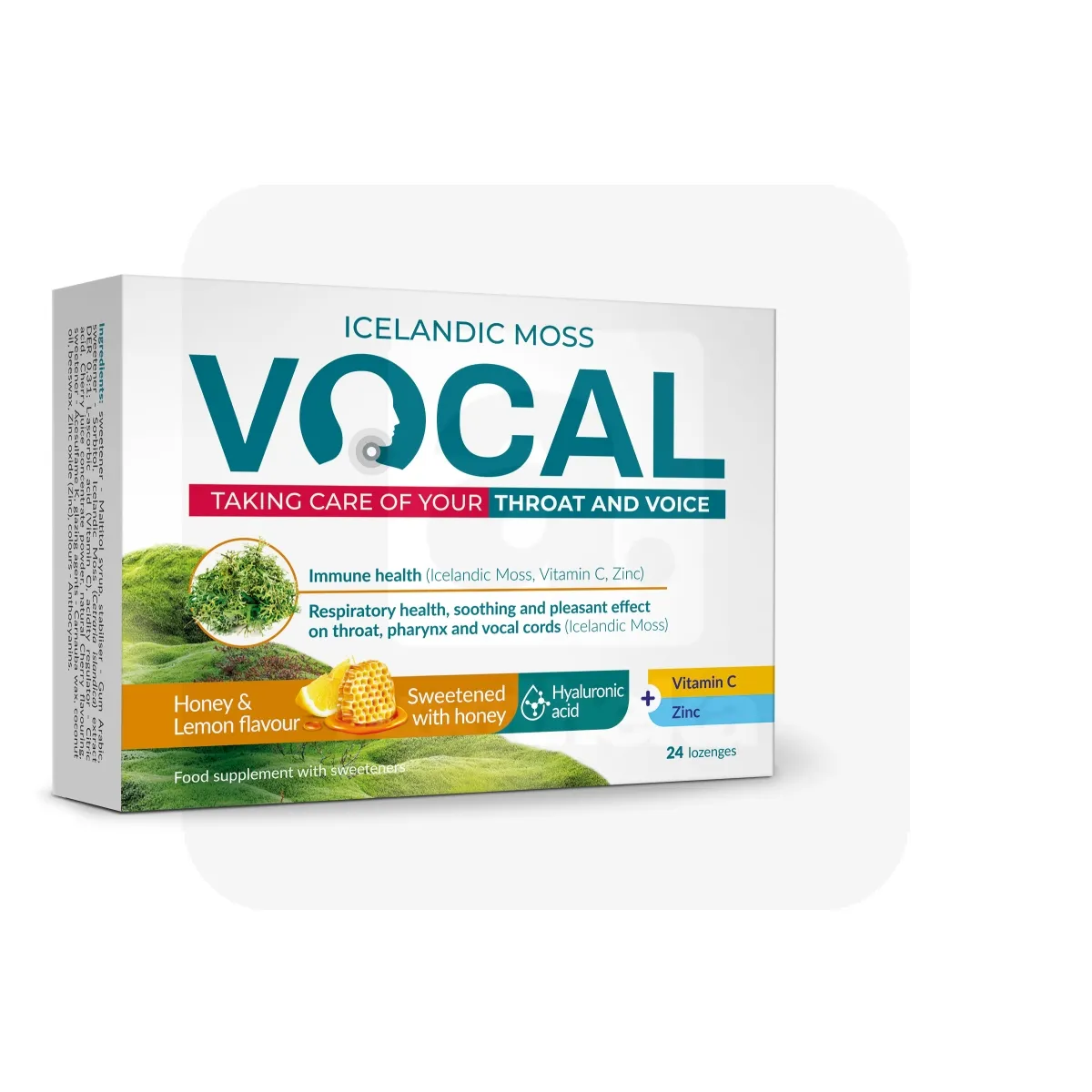 VOCAL IMEMISTABLETID MEE-JA SIDRUNIMAITSELISED HÜALUROONHAPPEGA N24 - Tootepilt